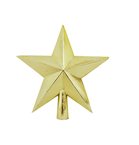 Décoration de Noël doré étoile au sommet de sap...