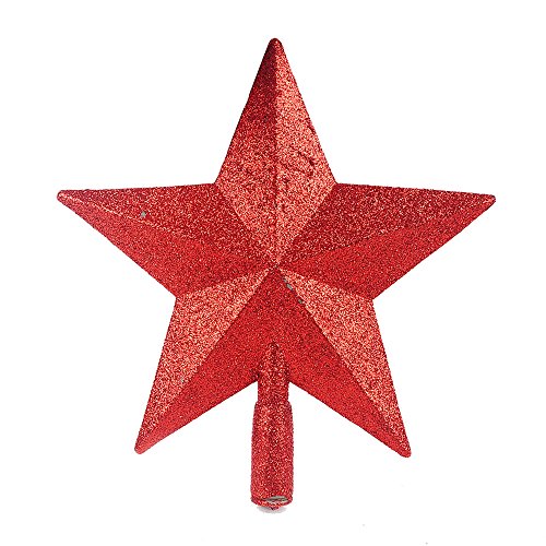 Décoration Arbre de Noël rouge étoile au sommet...