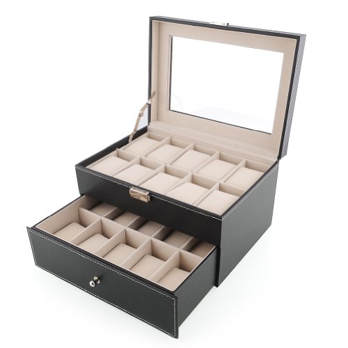 Coffret à montre boîte en cuir avec serrure, pr...