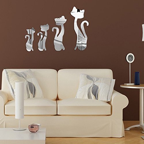 Maison miroir mural réflexion chats d'intérieur