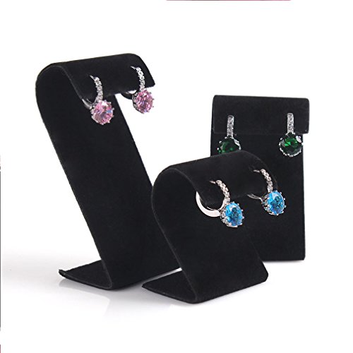 weiai en velours noir "s Boucles d'oreilles Boucles d'oreilles affichage, Support 3 Jewelry eu-a248-1 0702114366316 Weiai