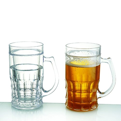 Mug rafraichissant pour bière 400 ml verre doub...