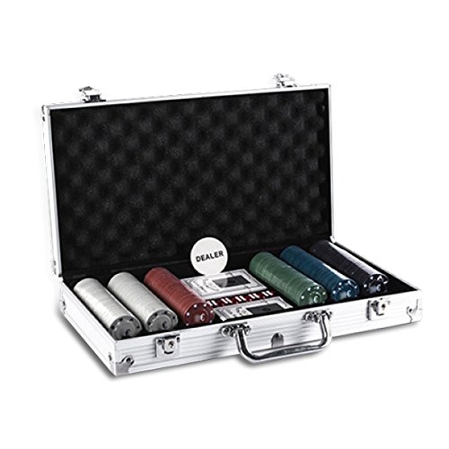 Mallette Poker 300 jetons 5 dés, 2 jeux de cart...