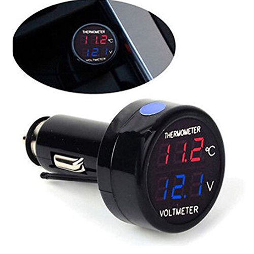 2 en 1 voiture Auto 12V rouge bleu double affic...