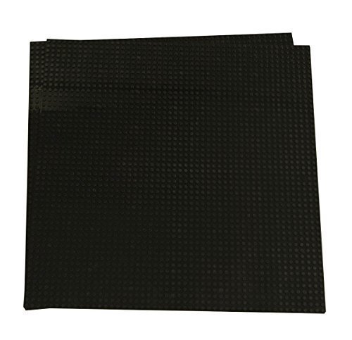 TEESUNG Ensemble de 2 plaques de base en briques de construction TEESUNG - 10 "X 10" Noir - Compatible avec toutes les marques principales 0702455565812 (0702455565812)