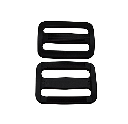 Tianbang tianbang intérieur 3,8 cm Noir en plastique Largeur Tri-Glide Triglides Lames Boucles Conçu pour camping sac ceinture Lot de 15 code EAN 0702458498124 