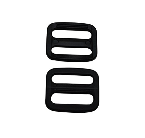 Tianbang tianbang intérieur 2 cm Noir en plastique Largeur Tri-Glide Triglides Lames Boucles Conçu pour camping sac ceinture Lot de 30 code EAN 0702458498186 