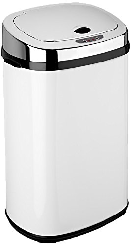 Poubelle automatique rectangulaire blanc 30 l