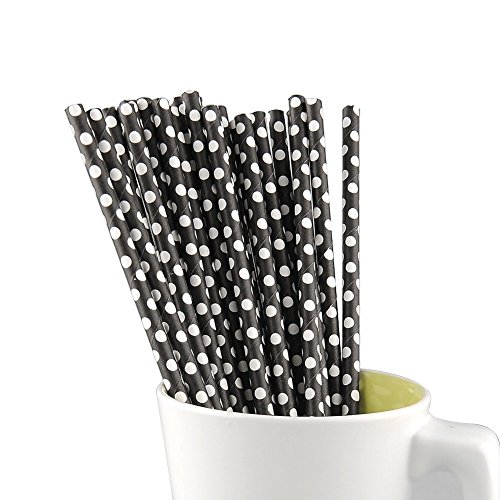 Generic Petit pois blanc sur noir Pailles en Pa...