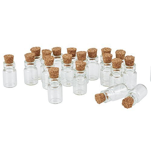 Lot De 20 Fioles Mini Bouteilles En Verre 18x10mm