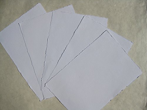 bhutanpaperarts Fait main Papier vergé Papier Aquarelle A4 10 feuilles/Kit de concentré 300 g/m² Blanc naturel coton linters 0702668520110 (0702668520110)