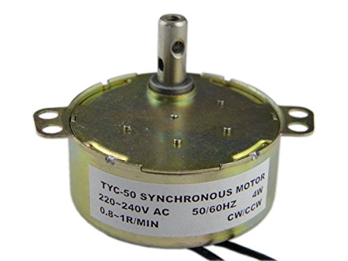 TYC-50 Moteur synchrone 220V AC 0.8-1RPM CW/CCW...