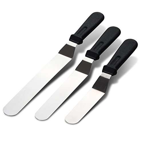ORBLUE Pack de 3 spatules à glacer coudées en m...