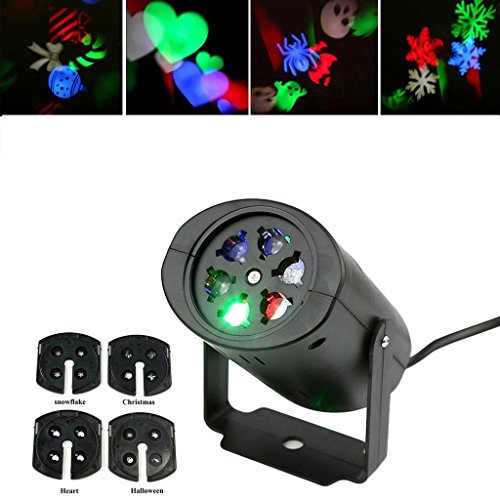 LED Décorations Lumières 4 Motifs Projector Lum...