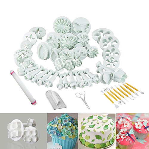 Ensemble de 47 moules à pâtisserie décoration d...