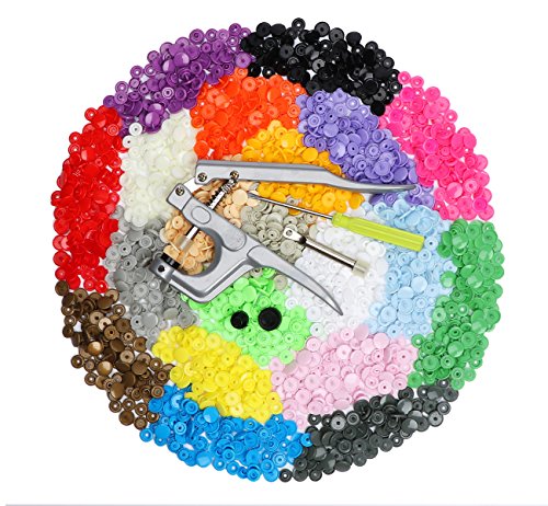 400pcs boutons pressions plastiques et de pince...