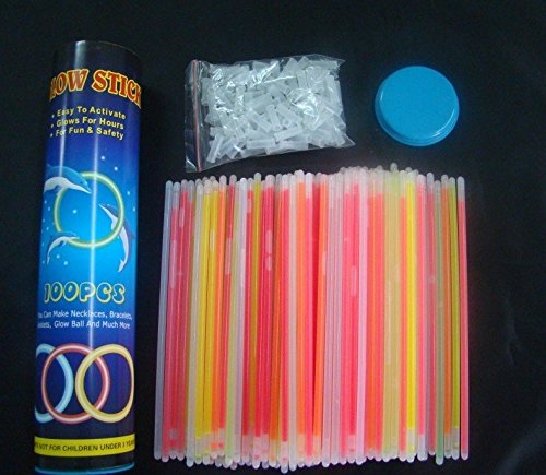 100 Bâtons Lumineux Fluorescents! 7 Couleurs Di...