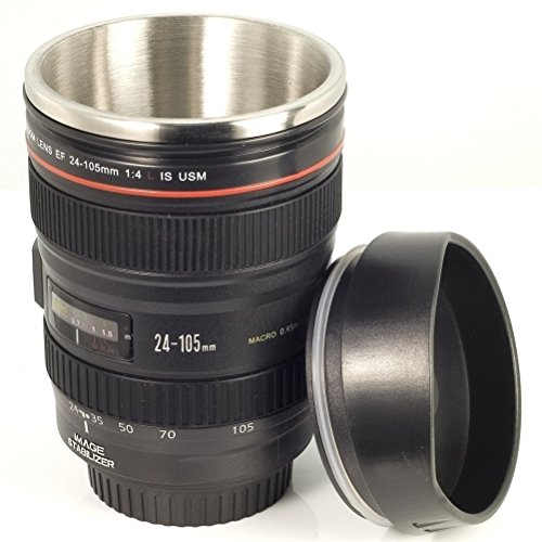 DeliaWinterfel Tasse À Café Lentille De Caméra Pour Ventilateurs Camera Eos 24-105 Mm Inoxydable Modèle Cadeau + Housse Dc139 [version:x7.5] by DELIAWINTERFEL code EAN 0703510209894 