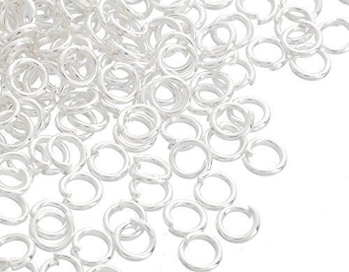 Couleur argent anneaux ouvert de jonction 5mm l...