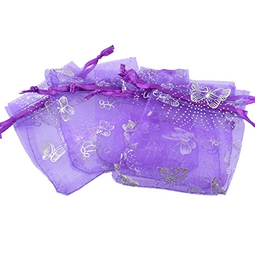 Godagoda Violet Organza Sachets Cadeau Bijoux a...