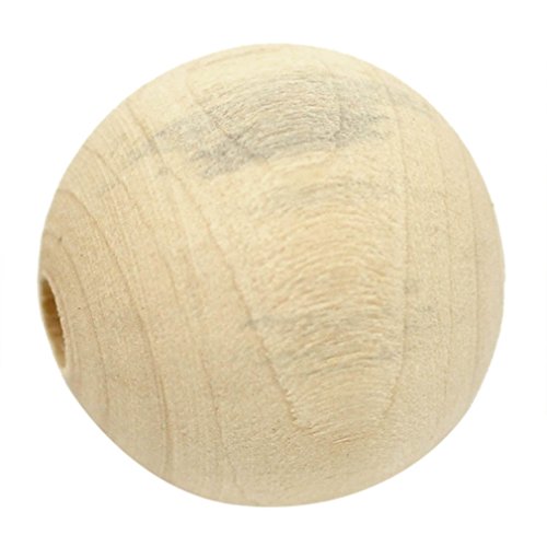 Couleur nature boules perles intercalaires en bois 25mm lot de 30pcs 0703510848468 Souarts