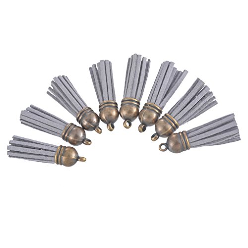 Godagoda Gris Velours Pendentifs Pompons Glands...