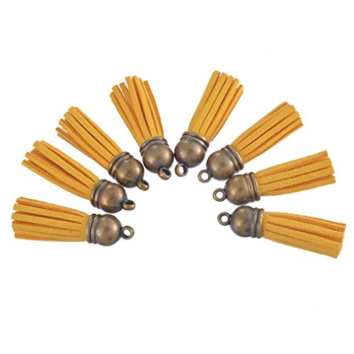 Godagoda Jaune Velours Pendentifs Pompons Gland...