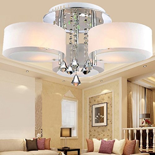 ALFRED LAMP ALFRED LED moderne lustre en cristal acrylique 3 lumières (Chrome), plafond moderne Luminaire Pour, couloir, chambre, salle de séjour code EAN 0703681644784 