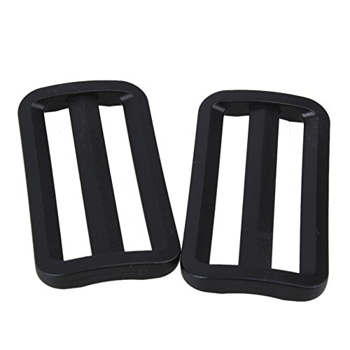 En plastique noir Triglides sangle coulisse Att...