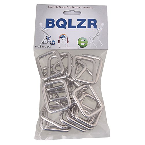 Lot de 20 boucles rectangulaires en métal Argen...