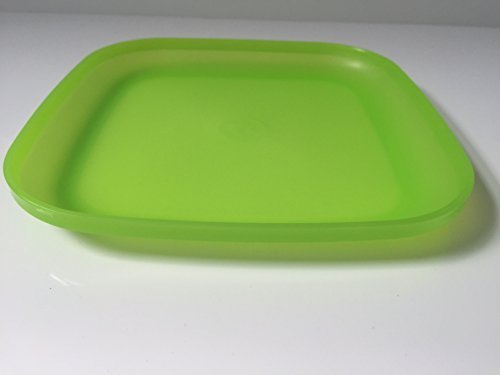Tupperware Assiette pique-nique assiettes en plastique plaque de pique-nique foncé carré différentes couleurs - vert code EAN 0704679777194 