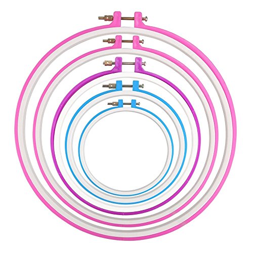 5pcs hand embroidery hoop embroidery circle set...