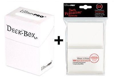 Deck box + 100 protector sleeves - white - magi...