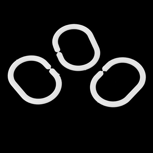 12pcs Support Anneau de Rideau de Douche Plasti...