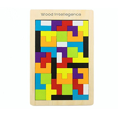 Colorées En Bois Enfants Jeu Tetris Jouet Puzzl...