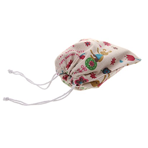 Pochette Lin Sac à Cordon Rangement de Bijoux O...
