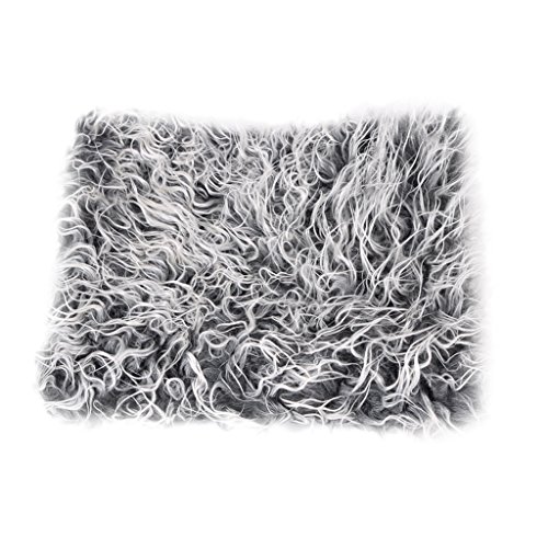 Générique Bébé Couverture Panier Fausse Fourrure Tapis Props Photo Photographie Anniversaire Nouveau-né 50x50cm - Gris Foncé code EAN 0706433749744 