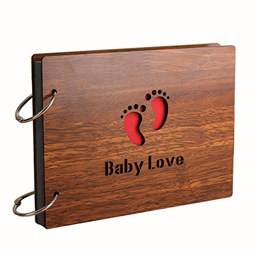 Westeng Diy album photo en bois scrapbooking album photo motif de petit pied 22x16cm code EAN 0706651846706 