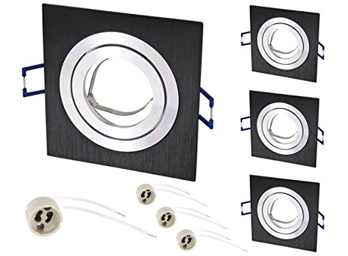 4 Pack - MR16 Spot Cadre à encastrer Orientable...