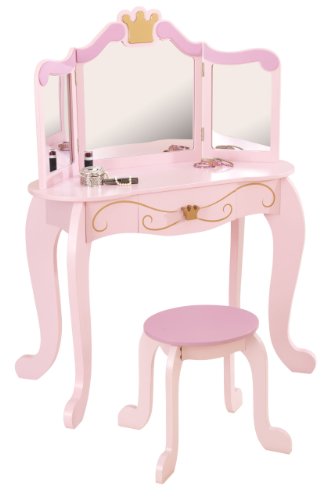 Kidkraft 76123 - Coiffeuse et tabouret Princesse