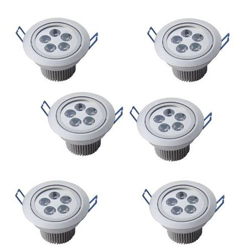 pa shop Pa Shop Lot de 6 spots LED encastrables 5 W à flux lumineux froid, basse consommation d'énergie et 50 000 heures de fonctionnement code EAN 0707152856980 