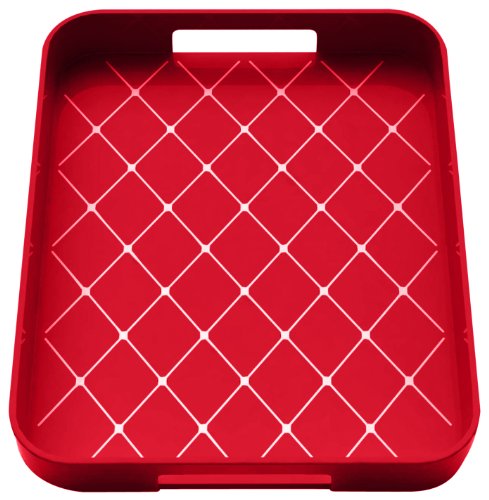 Zak Designs 1647-0010 plateau gallery anti-dérapant rectangulaire s 33 x 26 cm rouge code EAN 0707226669591 