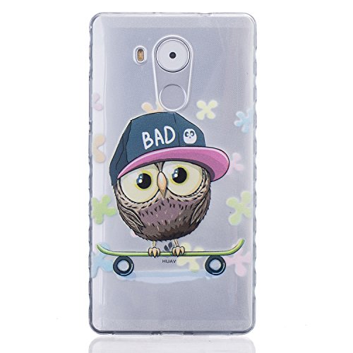Cozy Hut Etui Mate 8, Coque Mate 8, Cozy Hut® Hibou mignon de bande dessinée Pattern Etui Housse Téléphone Couverture de doux Plastique Coque pour Huawei Mate 8 - hibou code EAN 0707454399550 