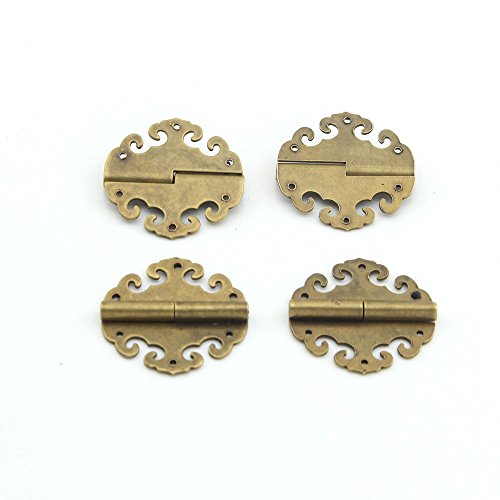 Owfeel Bon augure Owfeel (TM) laiton Antique Motif Charnières décoratives pour Jewelry-Petit Modèle-Boîte de 40 4 x 40 mm code EAN 0707581691565 