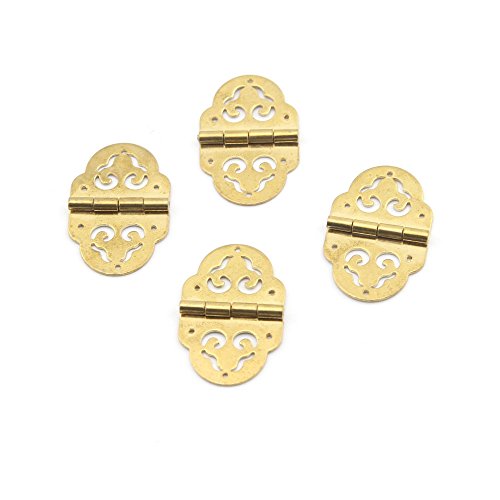 Owfeel Bon augure Owfeel (TM) laiton Antique Motif Charnières décoratives pour Jewelry-Petit Modèle-Boîte de 4 code EAN 0707581691572 