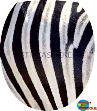 Sticker Autocollant Abattant WC Zebre 35x42cm r...