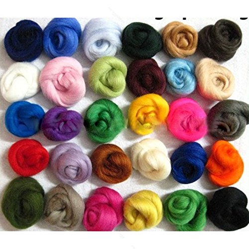 SOLEDI Laine Fibre Laine Yarn Roving Pour Needl...