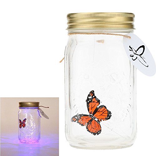 1 piece lamp romantique verre papillon led jar ...