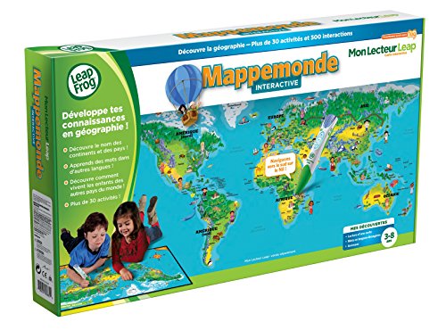 LeapFrog Leapfrog - 80885 - Jeu Educatif - Carte Mon Lecteur Leap/Tag - Mappemonde Interactive (stylo lecteur Tag non inclus) code EAN 0708431808867 