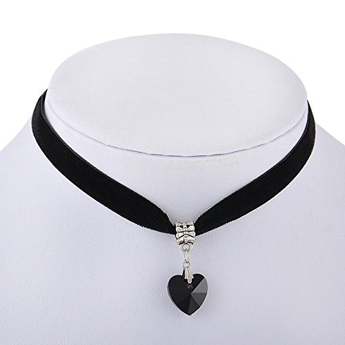 ILOVEDIY Collier Choker Necklace 90's Noir Ras ...
